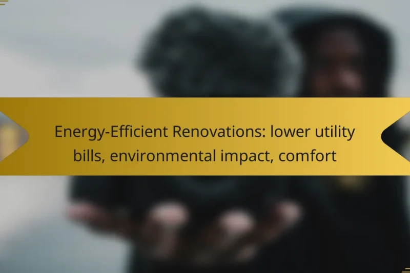 Energy-Efficient Renovations: lower utility bills, environmental impact, comfort