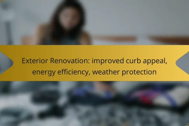 Exterior Renovation: improved curb appeal, energy efficiency, weather protection