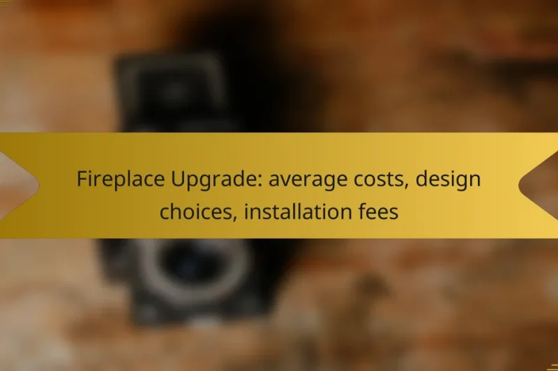 Fireplace Upgrade: average costs, design choices, installation fees