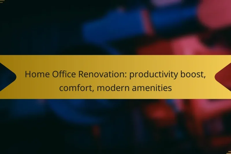 Home Office Renovation: productivity boost, comfort, modern amenities