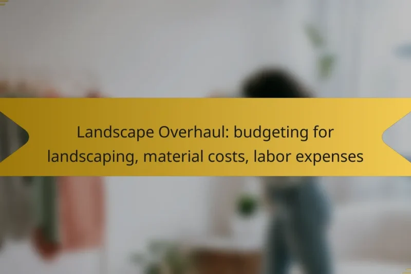 Landscape Overhaul: budgeting for landscaping, material costs, labor expenses