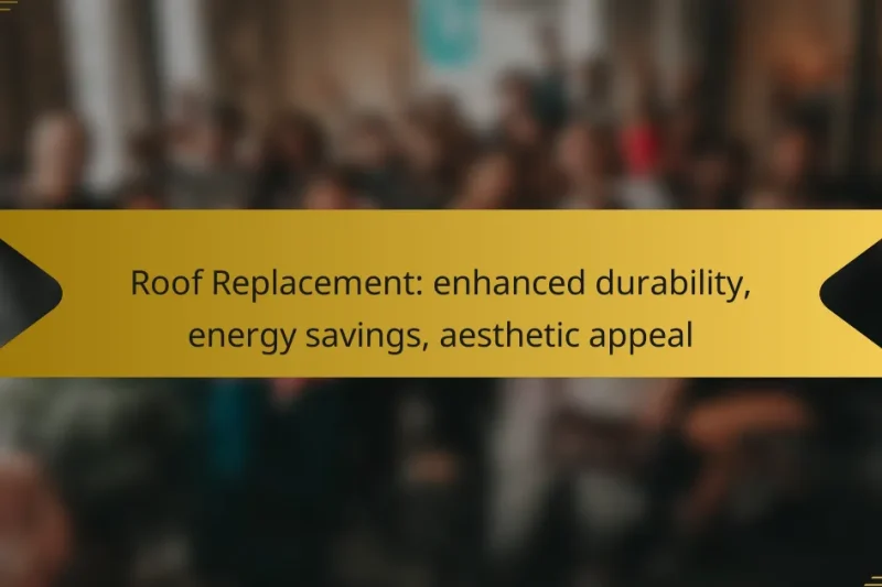 Roof Replacement: enhanced durability, energy savings, aesthetic appeal