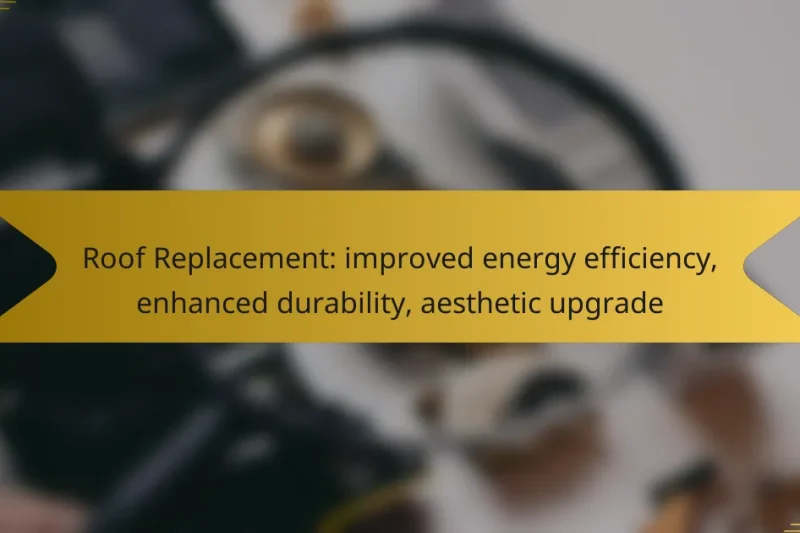Roof Replacement: improved energy efficiency, enhanced durability, aesthetic upgrade