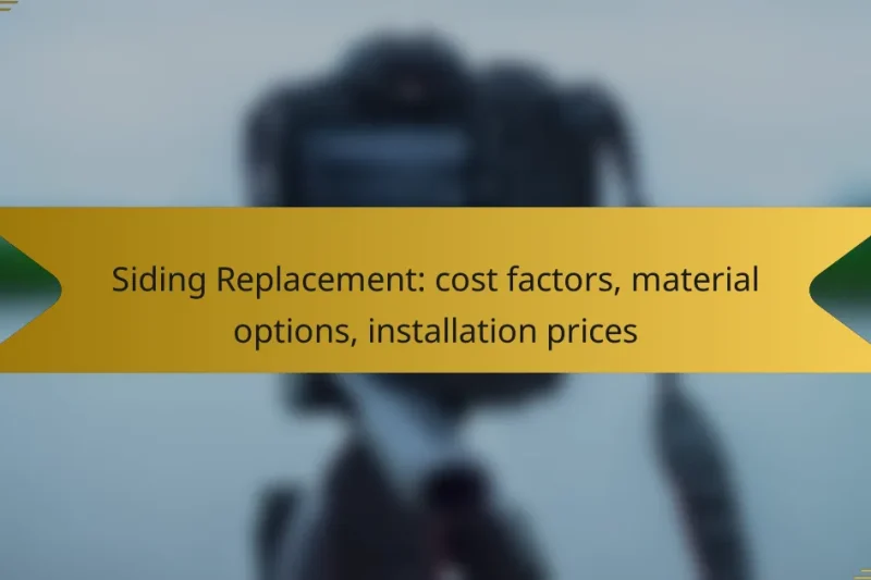 Siding Replacement: cost factors, material options, installation prices