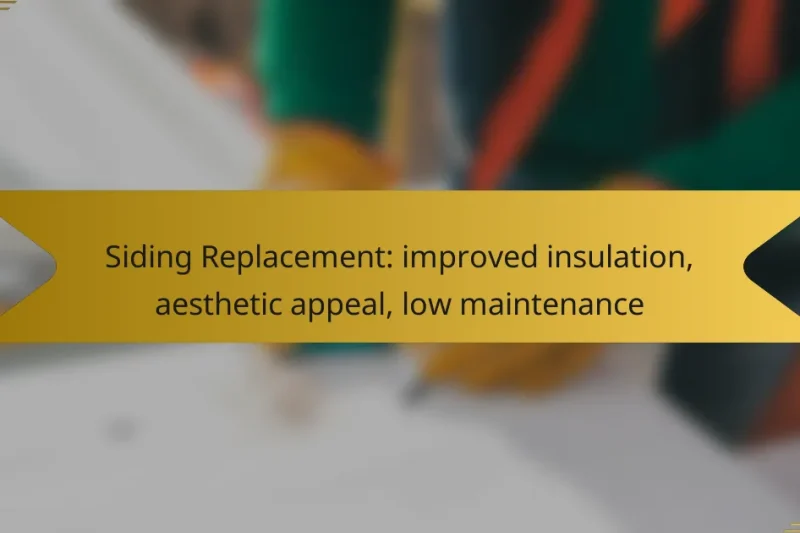 Siding Replacement: improved insulation, aesthetic appeal, low maintenance