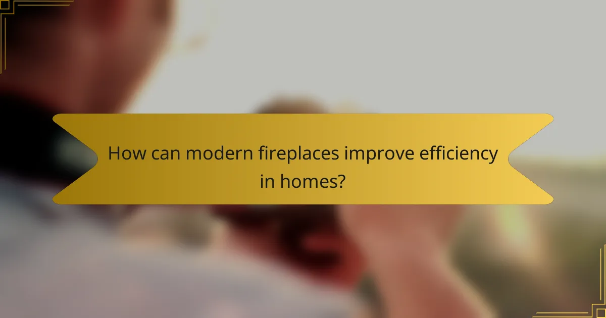 How can modern fireplaces improve efficiency in homes?