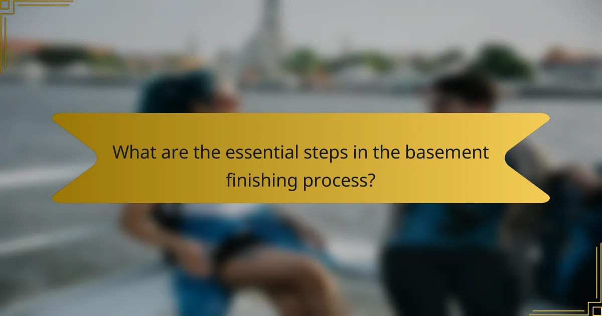What are the essential steps in the basement finishing process?